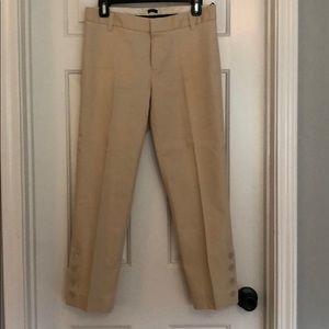 Cream colored ankle length pants by Gap